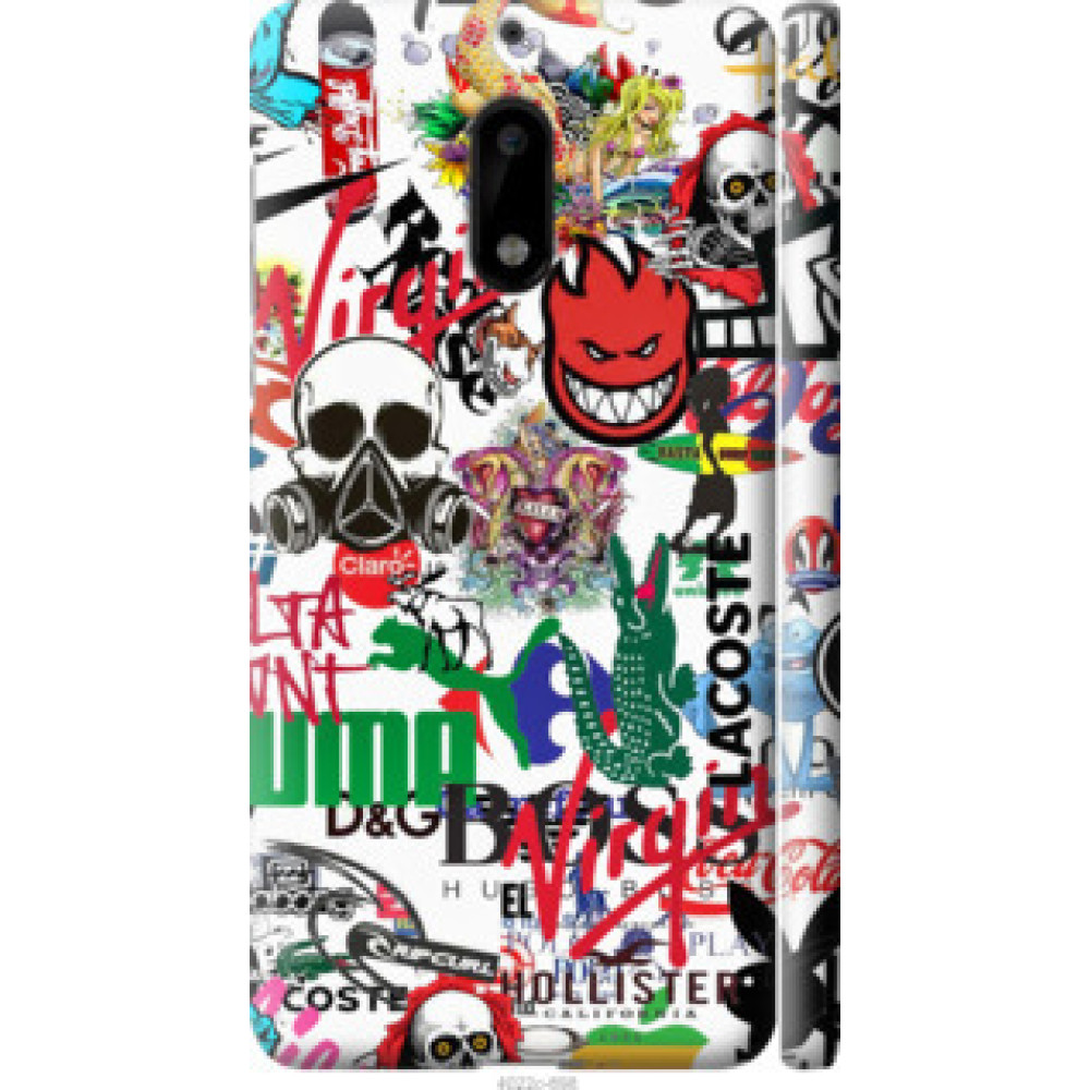 Чехол на Nokia 6 Many different logos (4022c-898)