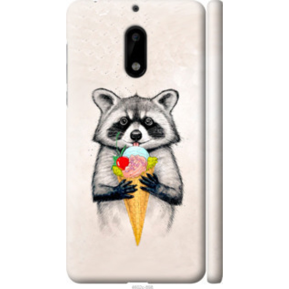 Чехол на Nokia 6 Енотик с мороженым (4602c-898)