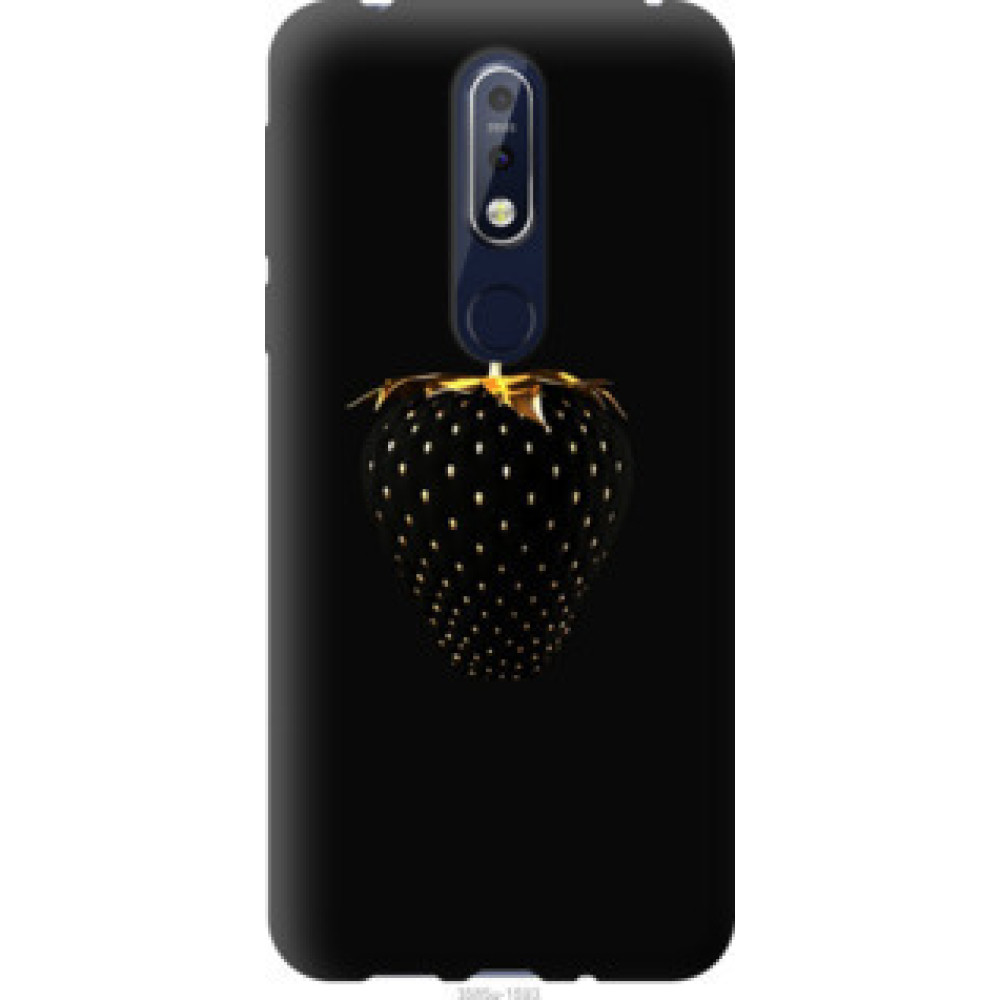 Чохол на Nokia 7.1 Черная клубника (3585u-1593)