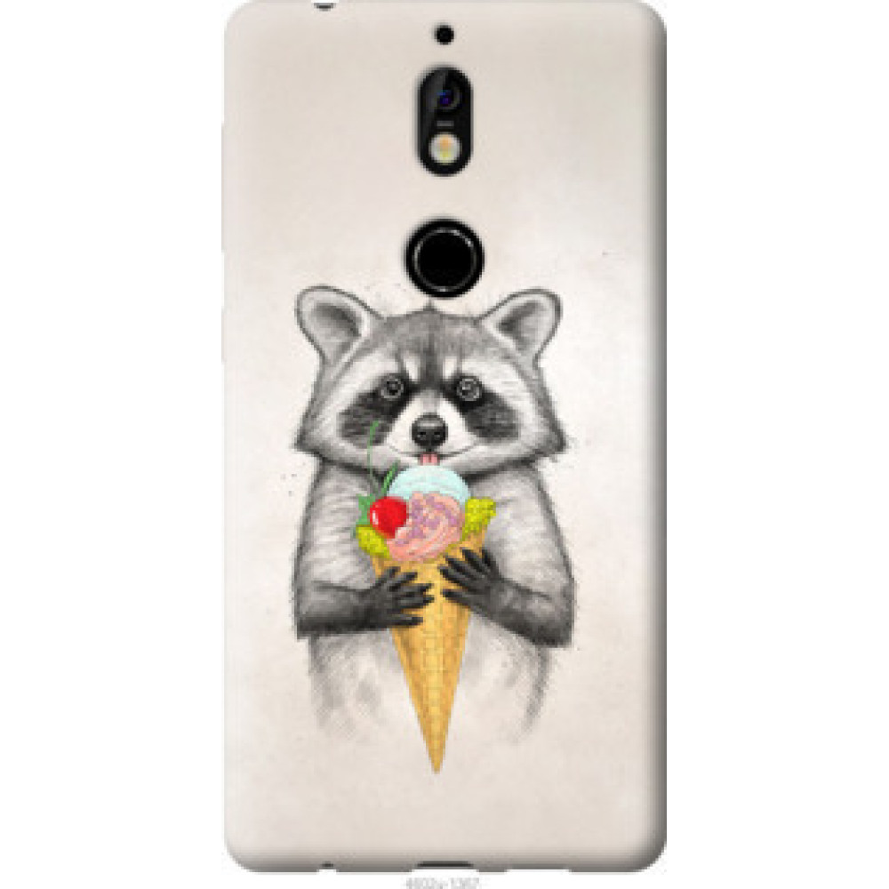 Чехол на Nokia 7 Енотик с мороженым (4602u-1367)