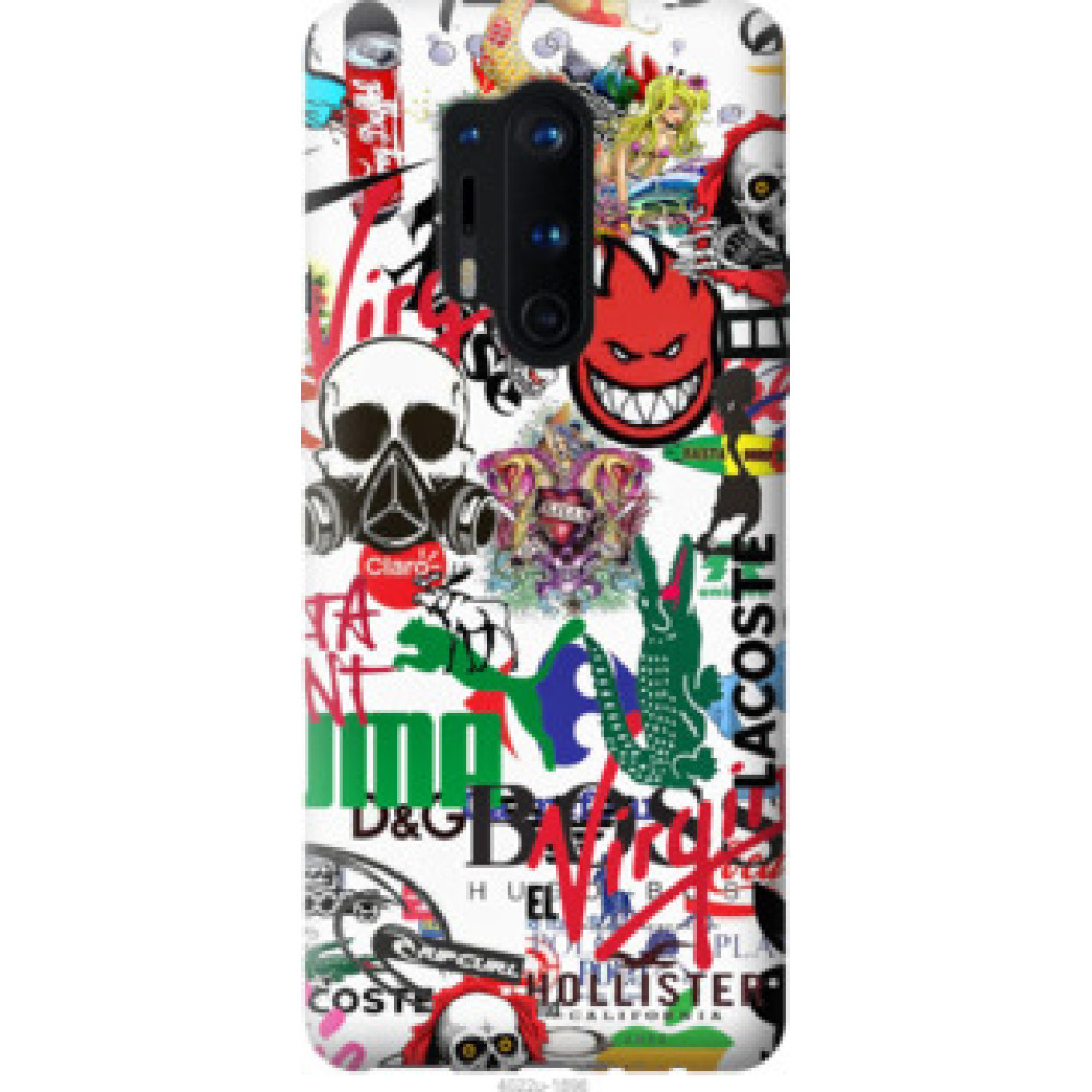 Чехол на OnePlus 8 Pro Many different logos (4022u-1896)