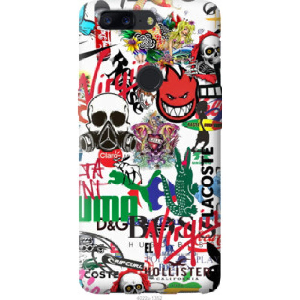 Чохол на OnePlus 5T Many different logos (4022u-1352)