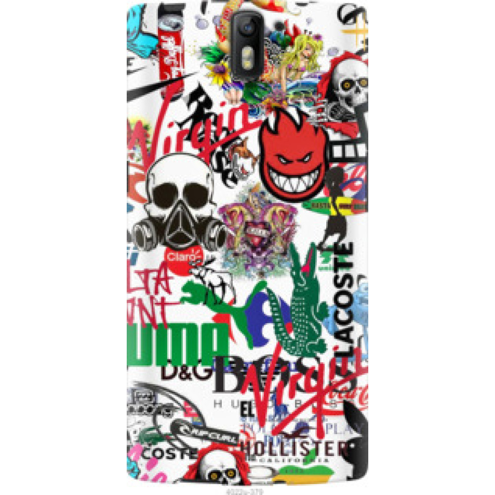 Чохол на OnePlus 1 Many different logos (4022u-379)