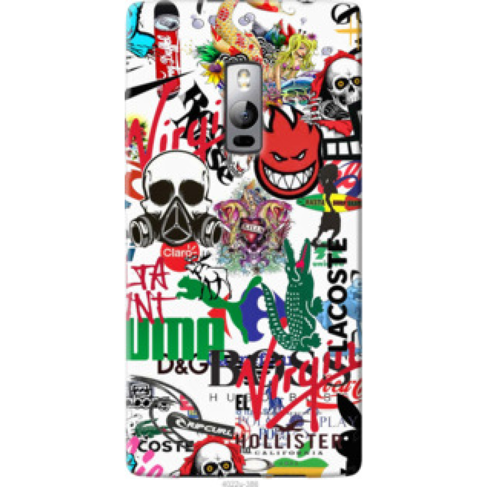 Чехол на OnePlus 2 Many different logos (4022u-386)