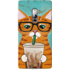 Чехол на OnePlus 2 Зеленоглазый кот в очках (4054u-386)
