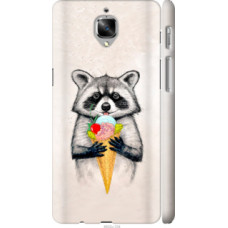 Чехол на OnePlus 3 Енотик с мороженым (4602c-334)