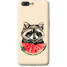 Чехол на OnePlus 5 Енотик с арбузом (4605u-969)
