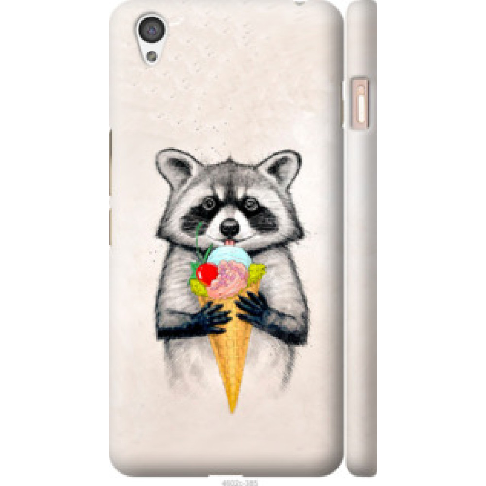 Чехол на OnePlus X Енотик с мороженым (4602c-385)