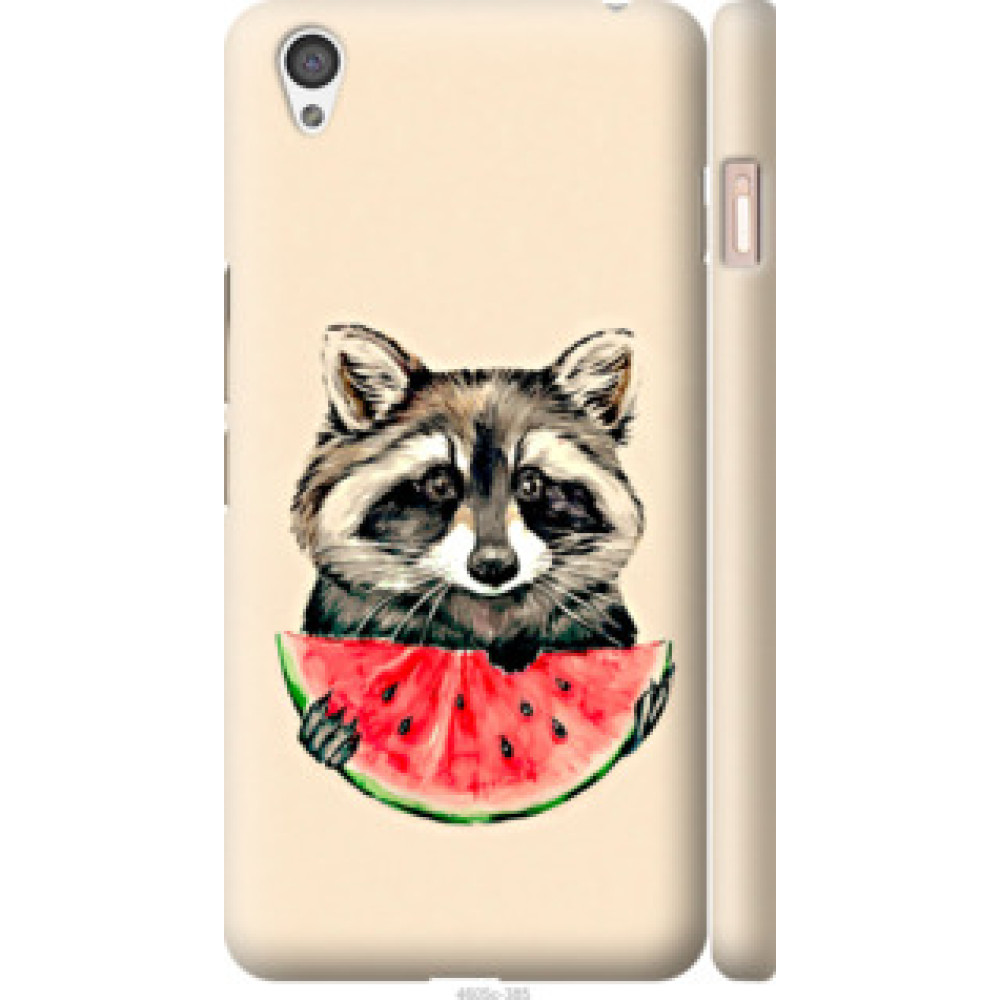 Чехол на OnePlus X Енотик с арбузом (4605c-385)
