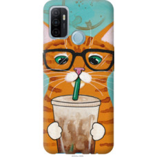 Чехол на Oppo A53 Зеленоглазый кот в очках (4054u-568)