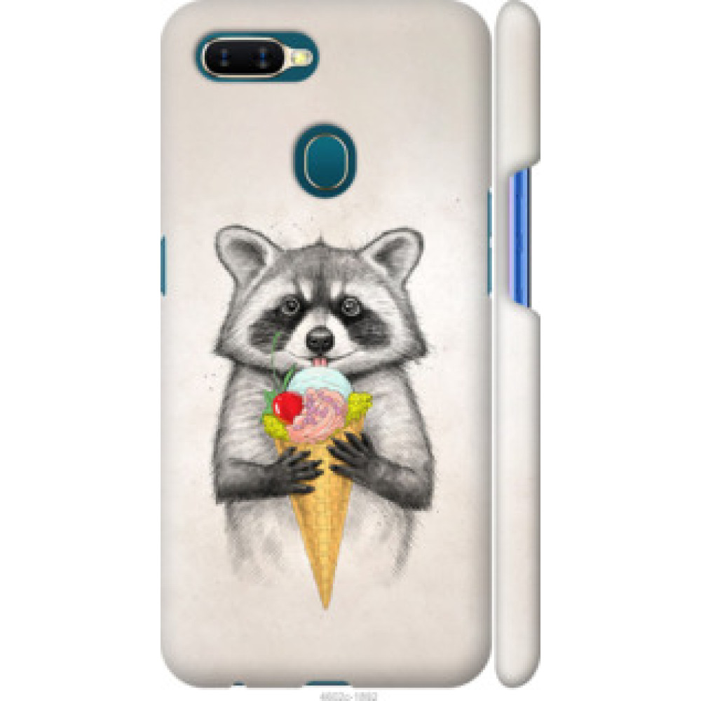 Чохол на Oppo A5S Енотик с мороженым (4602c-1892)