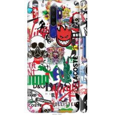 Чехол на Oppo A5 2020 Many different logos (4022c-1888)