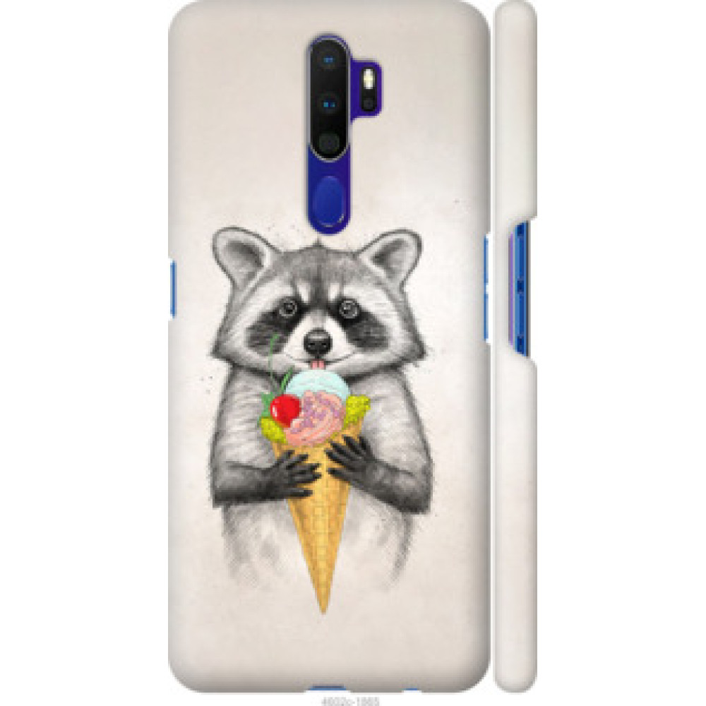 Чохол на Oppo A5 2020 Енотик с мороженым (4602c-1888)