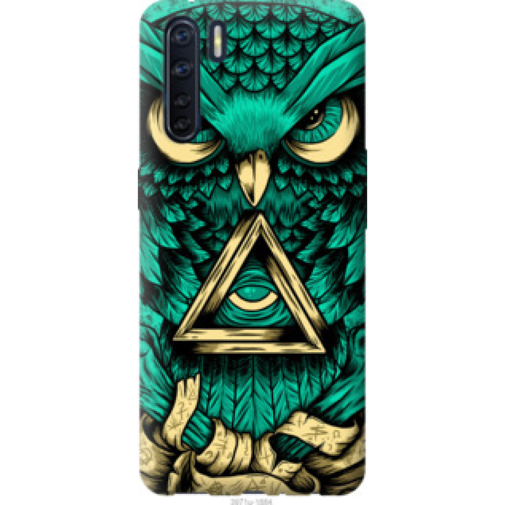 Чехол на Oppo A91 Сова Арт-тату (3971u-1884)