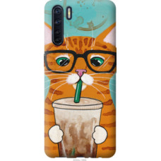 Чехол на Oppo A91 Зеленоглазый кот в очках (4054u-1884)