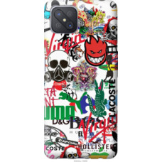 Чехол на Oppo A92S Many different logos (4022u-1926)