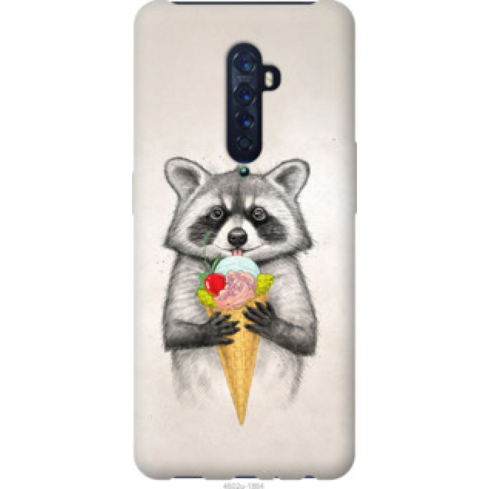 Чохол на Oppo Reno 2 Енотик с мороженым (4602u-1864)