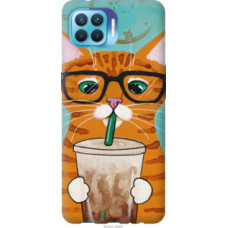 Чехол на Oppo Reno 4 Lite Зеленоглазый кот в очках (4054u-2099)