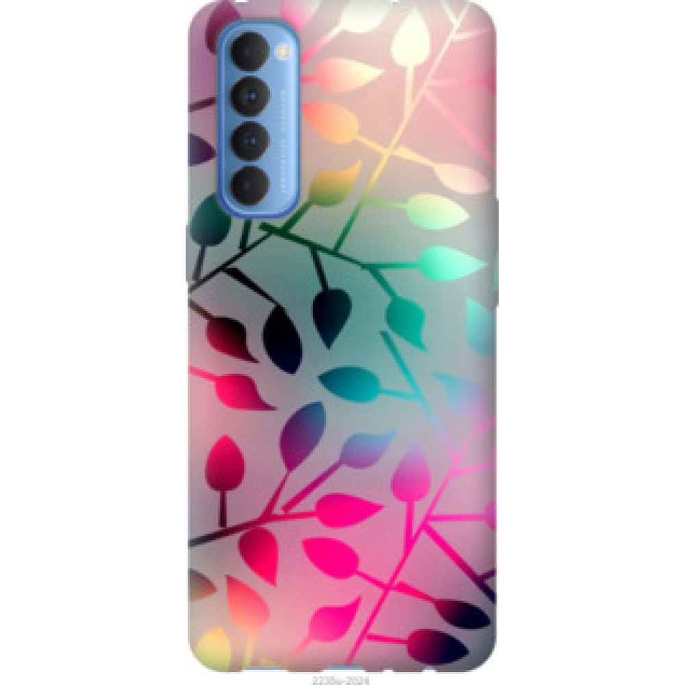 Чехол на Oppo Reno 4 Pro Листья (2235u-2024)