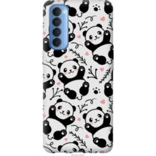 Чехол на Oppo Reno 4 Pro Панды (4318u-2024)