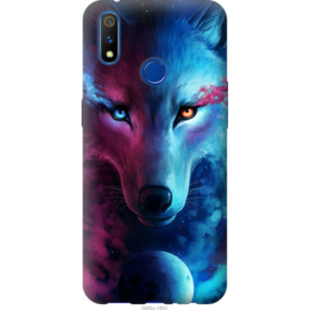Чехол на Realme X Lite Арт-волк (3999u-2030)
