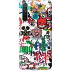 Чехол на Realme 5 Pro Many different logos (4022u-1861)