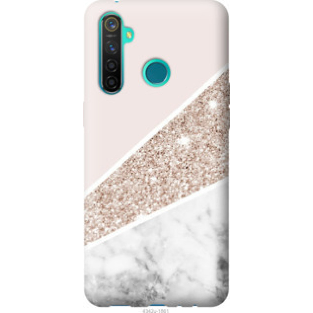 Чехол на Realme 5 Pro Пастельный мрамор (4342u-1861)