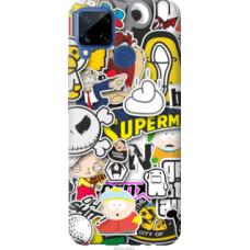 Чехол на Realme C15 Popular logos (4023u-2063)