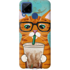 Чехол на Realme C15 Зеленоглазый кот в очках (4054u-2063)