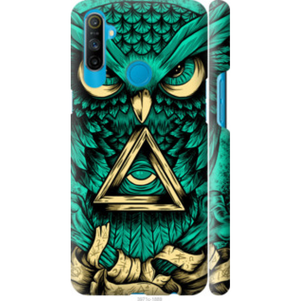 Чехол на Realme C3 Сова Арт-тату (3971c-1889)