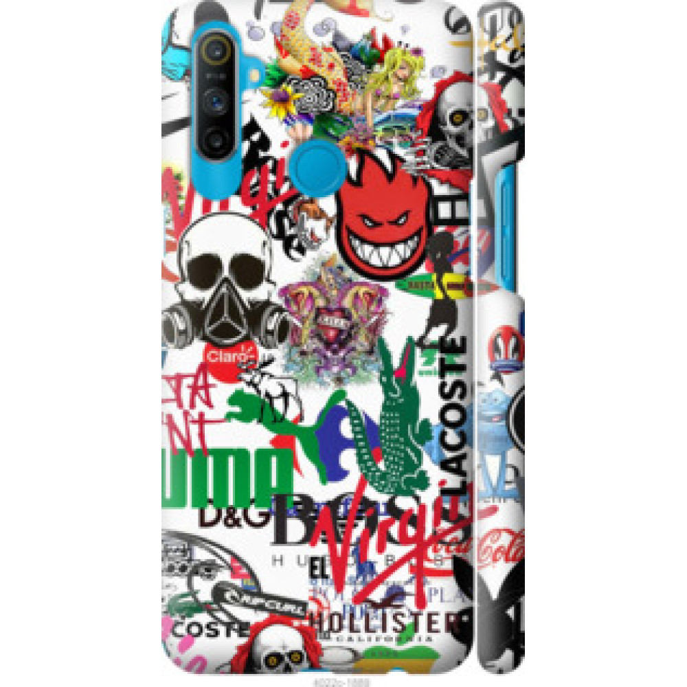 Чохол на Realme C3 Many different logos (4022c-1889)