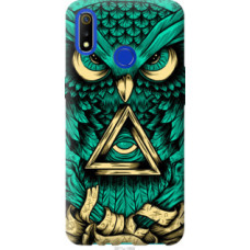 Чехол на Realme 3 Сова Арт-тату (3971u-1869)