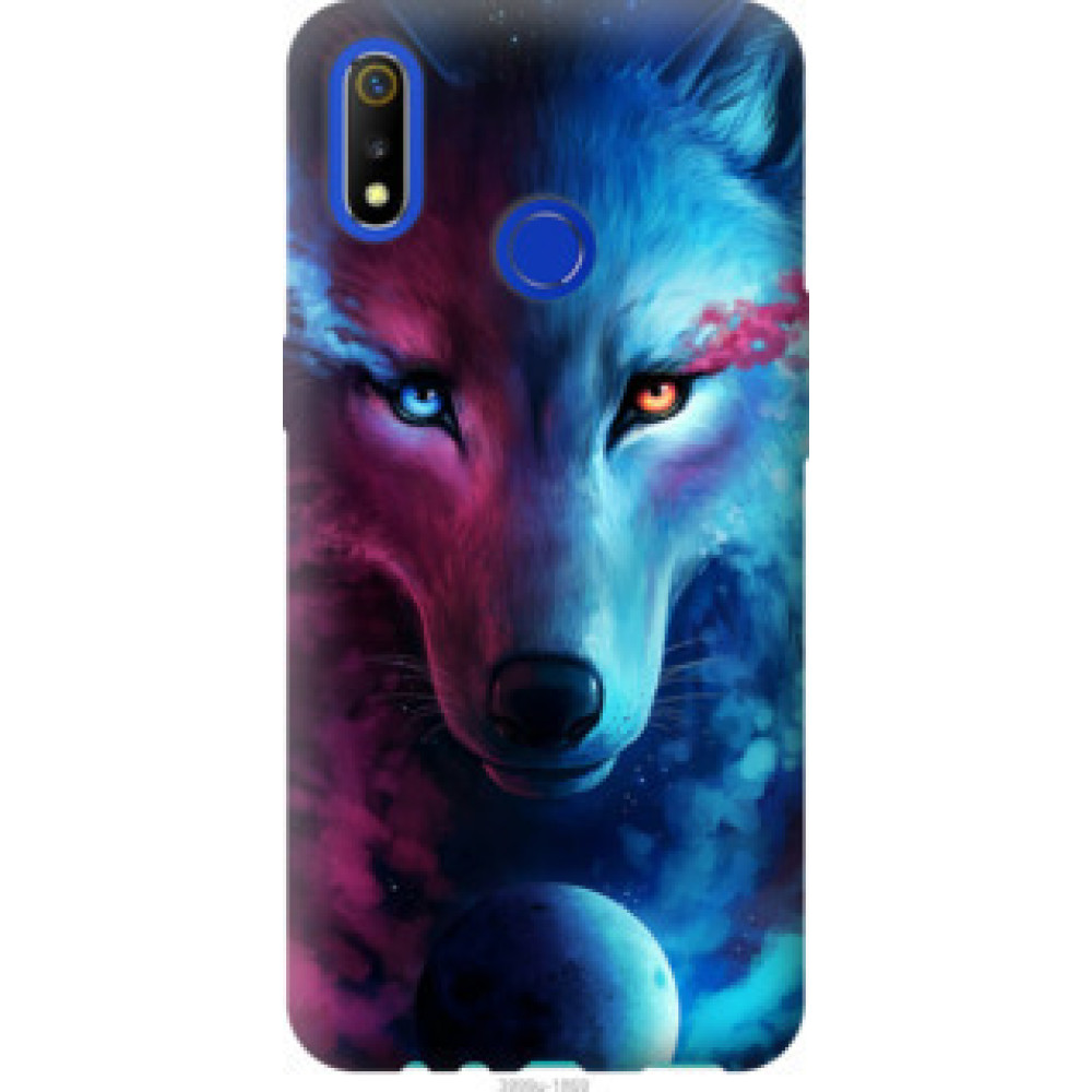 Чохол на Realme 3 Арт-волк (3999u-1869)