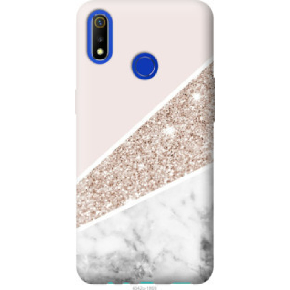 Чохол на Realme 3 Пастельный мрамор (4342u-1869)