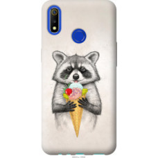 Чехол на Realme 3 Енотик с мороженым (4602u-1869)