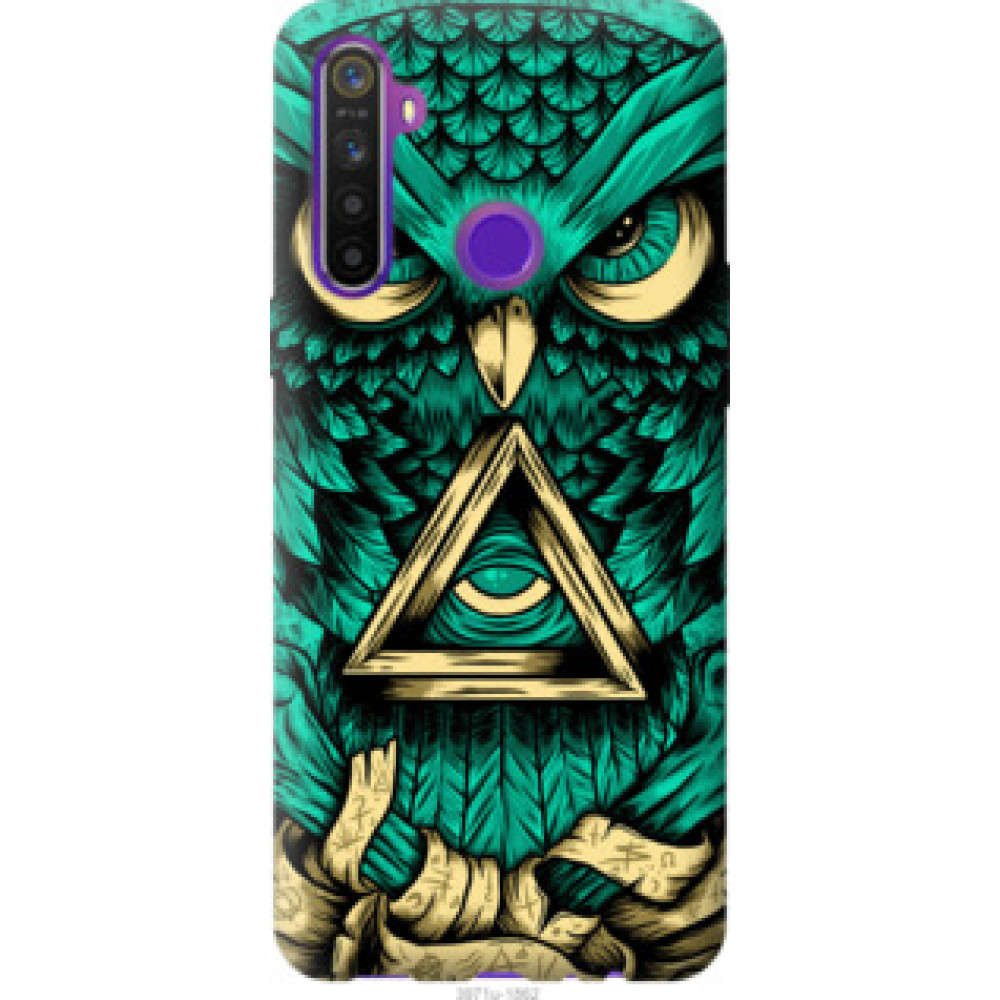 Чехол на Realme 6i Сова Арт-тату (3971c-2059)