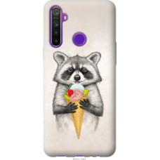 Чехол на Realme 5 Енотик с мороженым (4602c-1862)