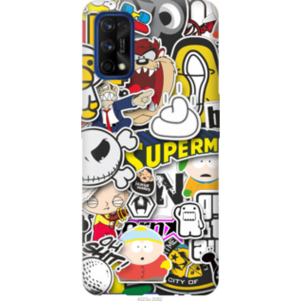 Чохол на Realme 7 Pro Popular logos (4023u-2082)