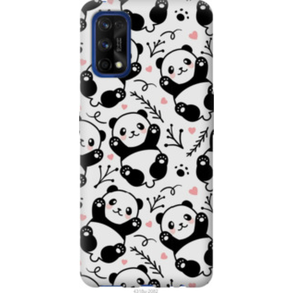 Чохол на Realme 7 Pro Панды (4318u-2082)