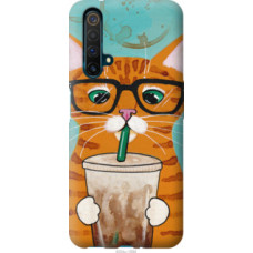 Чехол на Realme X50 Зеленоглазый кот в очках (4054u-1894)