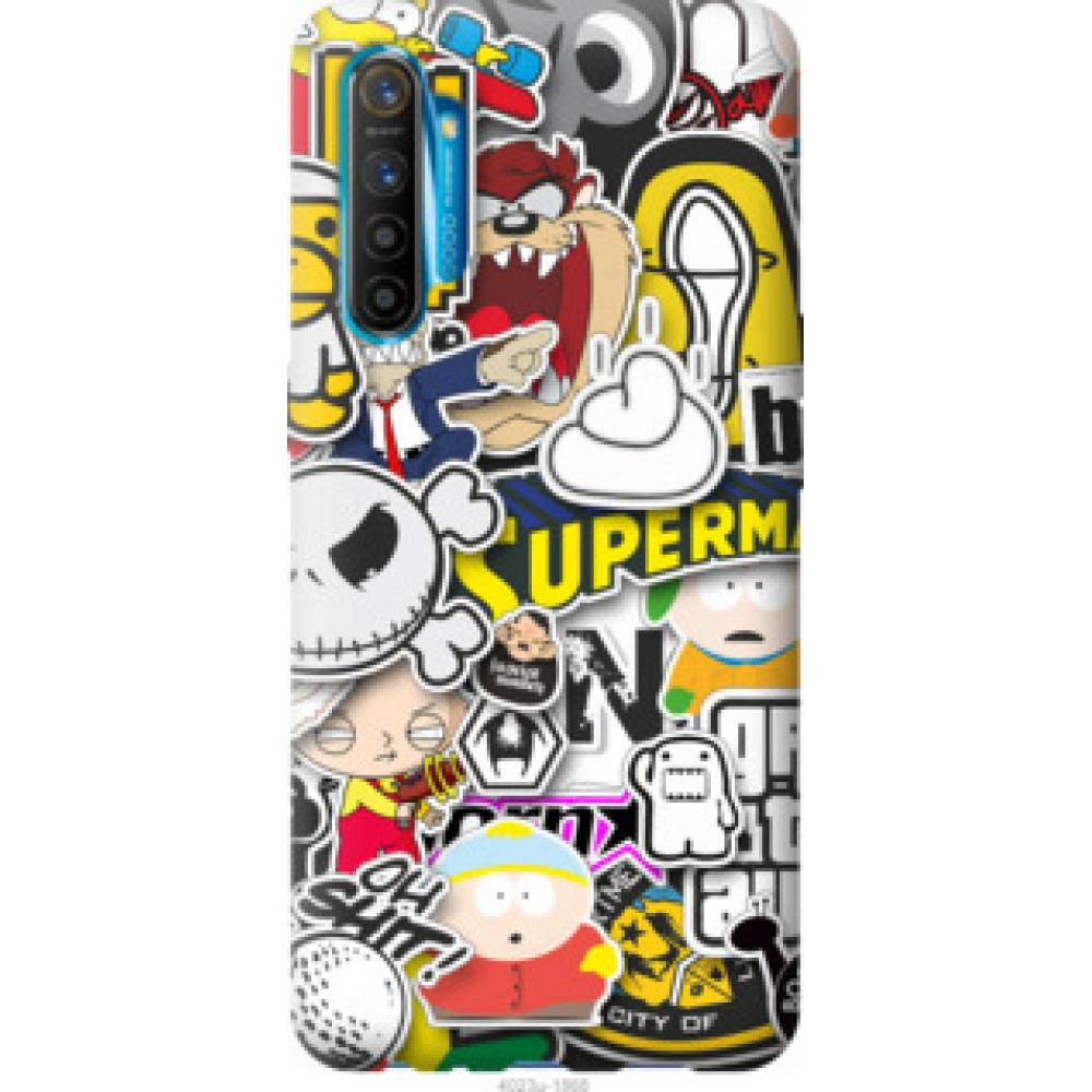 Чехол на Realme XT Popular logos (4023u-1868)