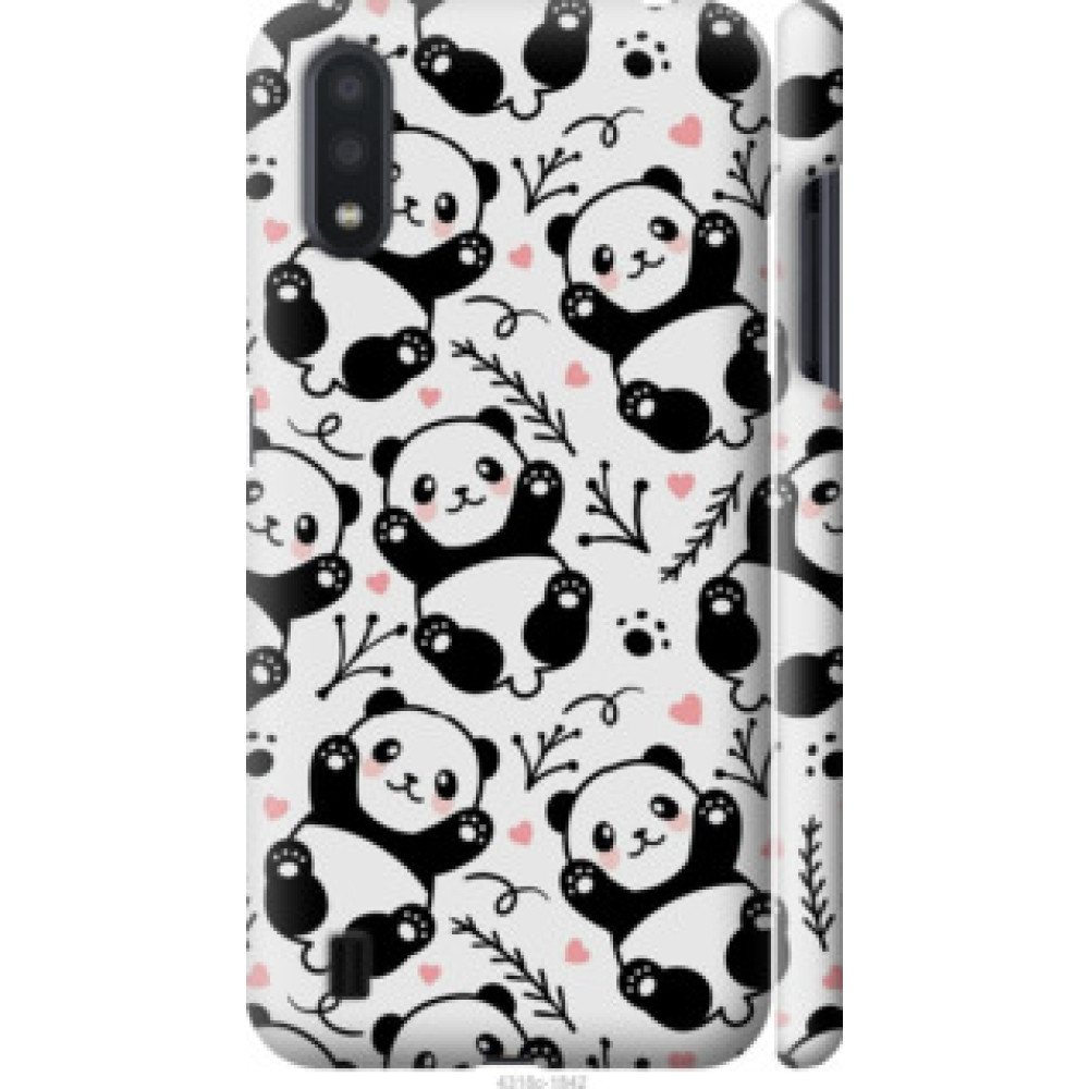 Чехол на Samsung Galaxy A01 A015F Панды (4318c-1842)