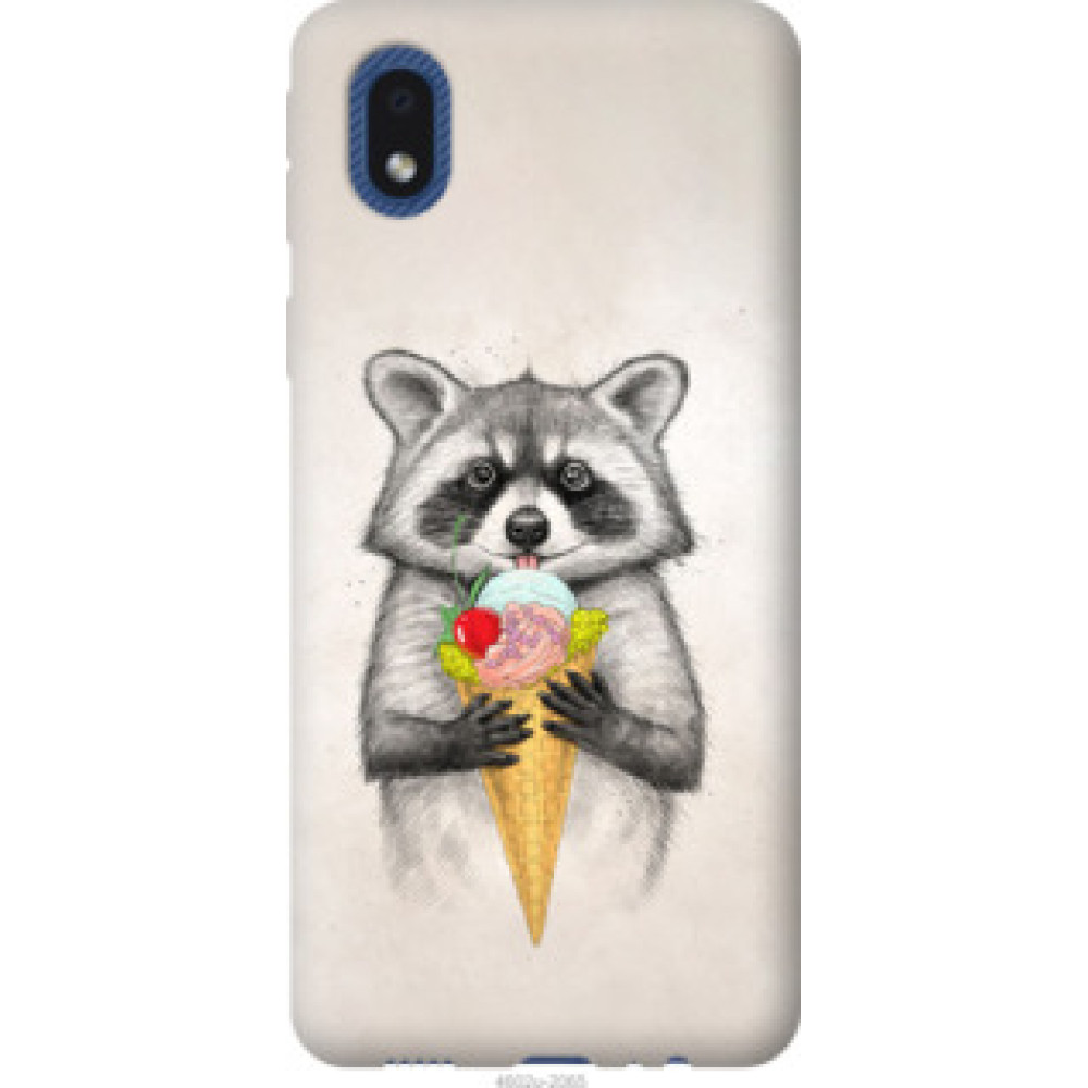 Чехол на Samsung Galaxy A01 Core A013F Енотик с мороженым (4602c-2065)