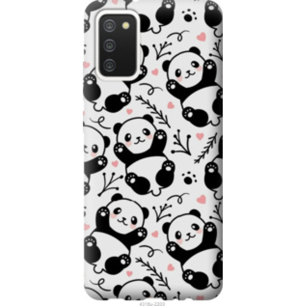 Чохол на Samsung Galaxy A02s A025F Панды (4318u-2203)