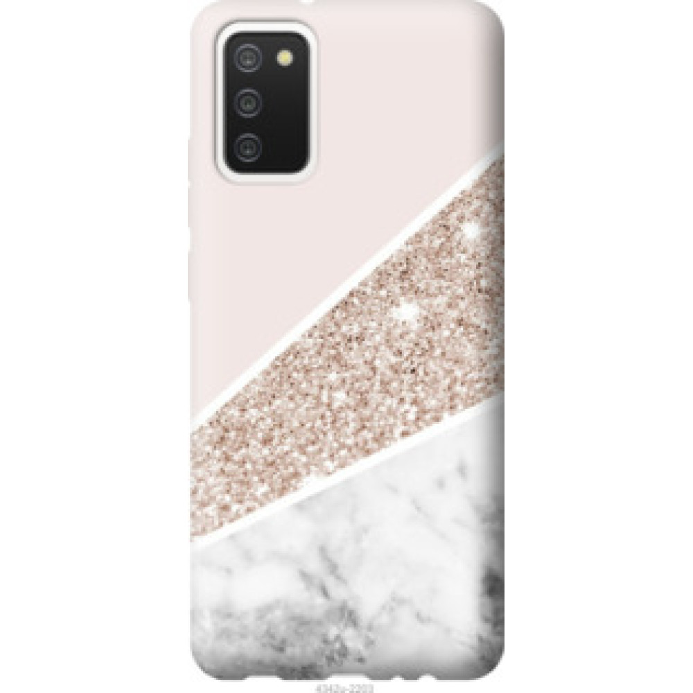 Чехол на Samsung Galaxy A02s A025F Пастельный мрамор (4342u-2203)