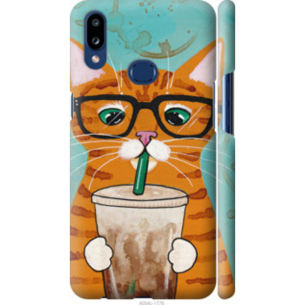 Чехол на Samsung Galaxy A10s A107F Зеленоглазый кот в очках (4054c-1776)