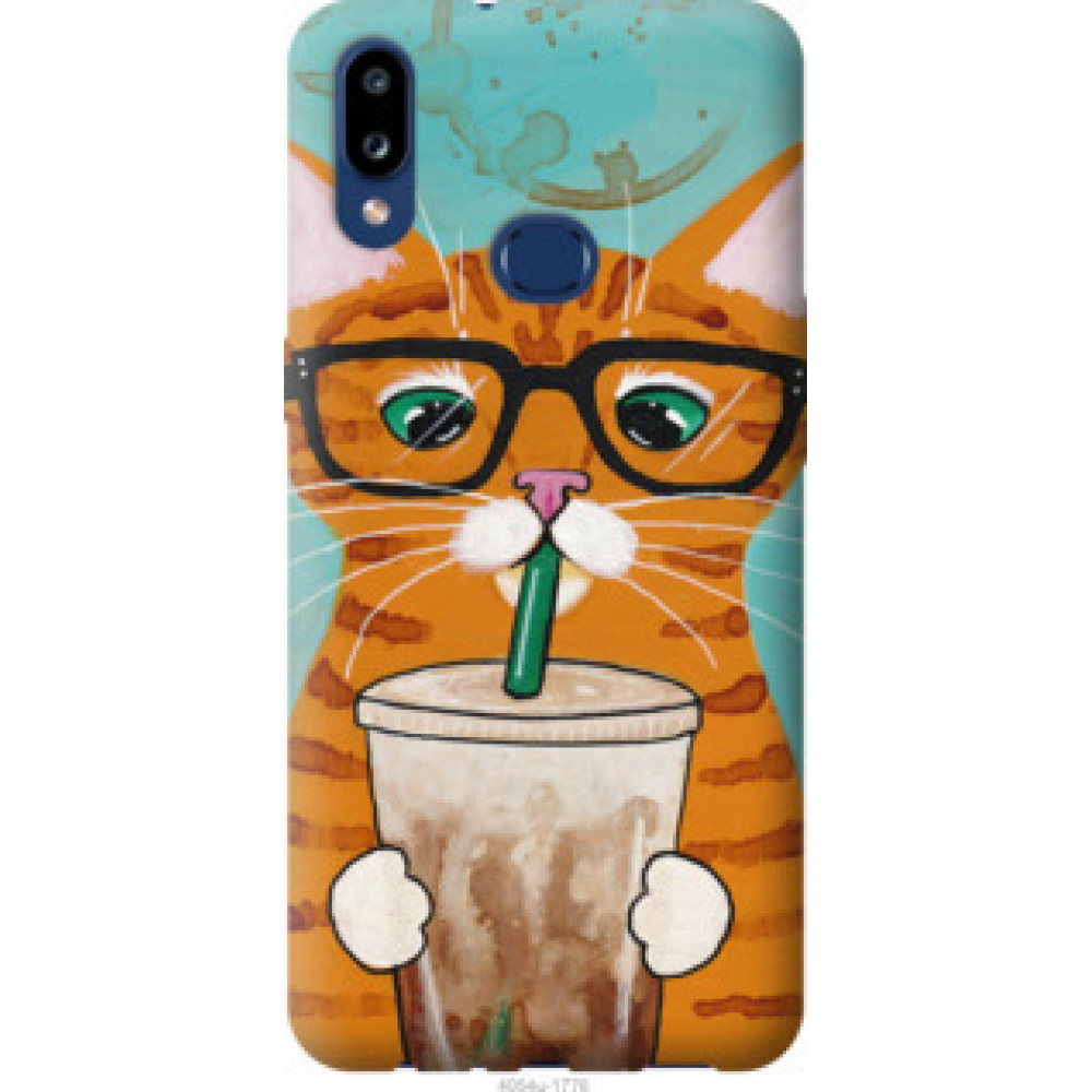 Чехол на Samsung Galaxy A10s A107F Зеленоглазый кот в очках (4054u-1776)