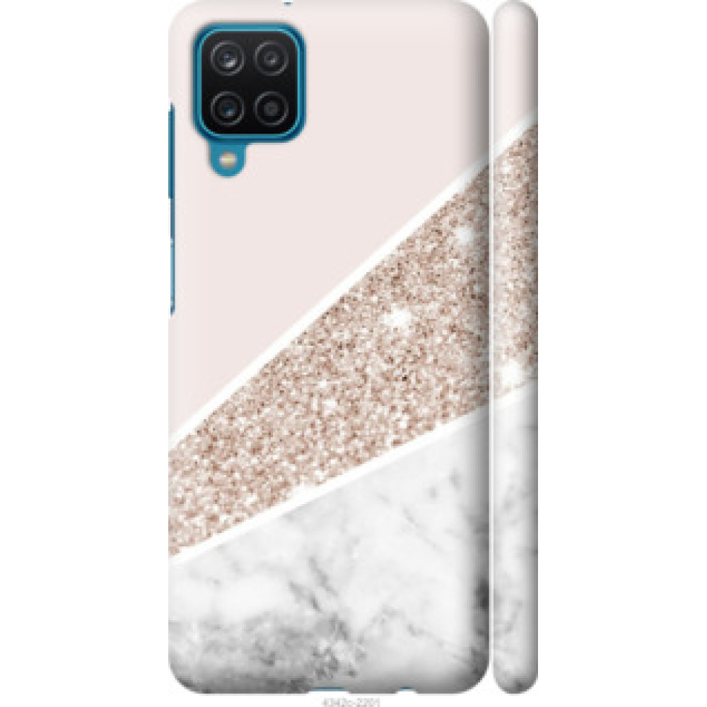 Чехол на Samsung Galaxy A12 A125F Пастельный мрамор (4342c-2201)