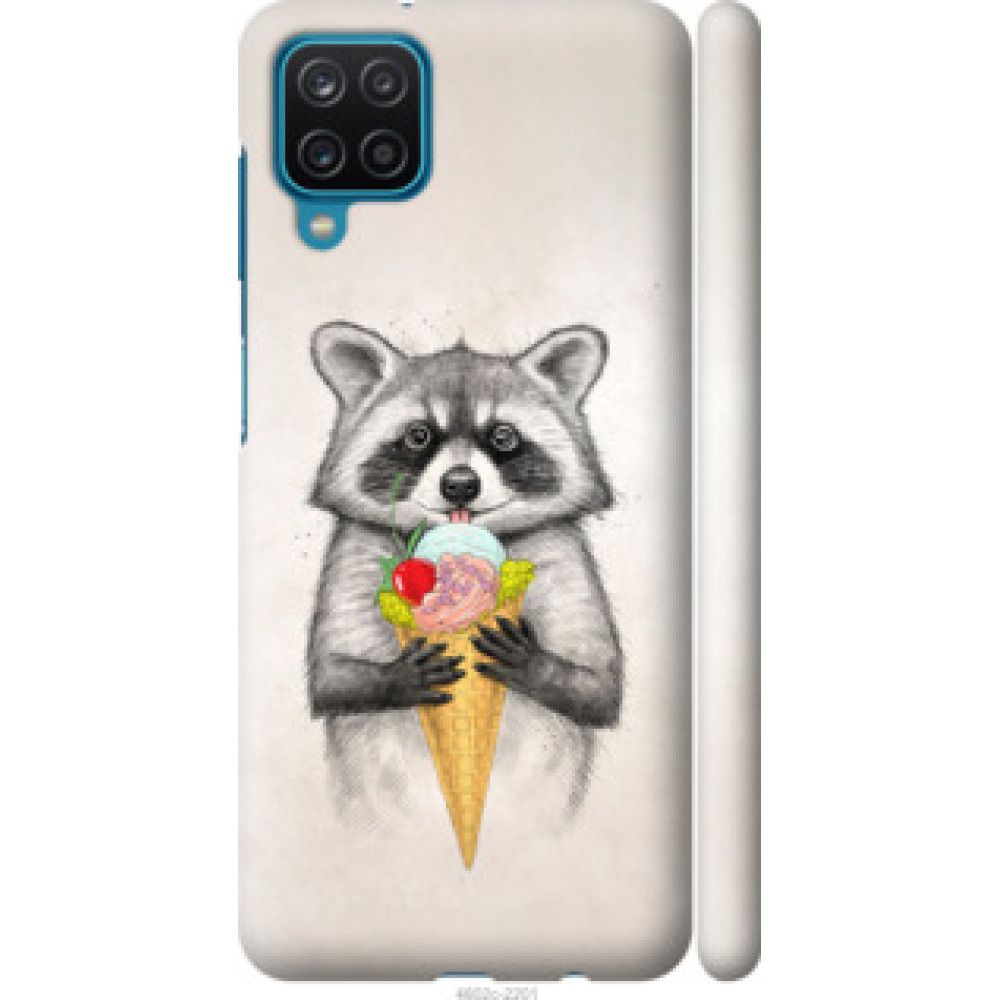 Чехол на Samsung Galaxy A12 A125F Енотик с мороженым (4602c-2201)