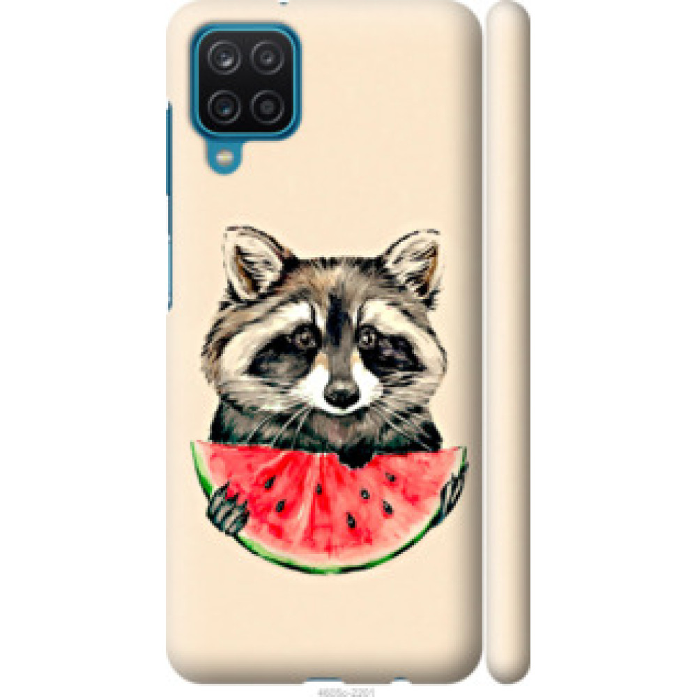 Чехол на Samsung Galaxy A12 A125F Енотик с арбузом (4605c-2201)